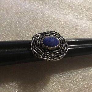 Silver lapis Ring